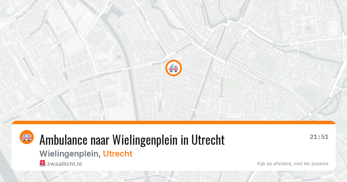 Ambulance naar Wielingenplein in Utrecht — 16 mrt 2026