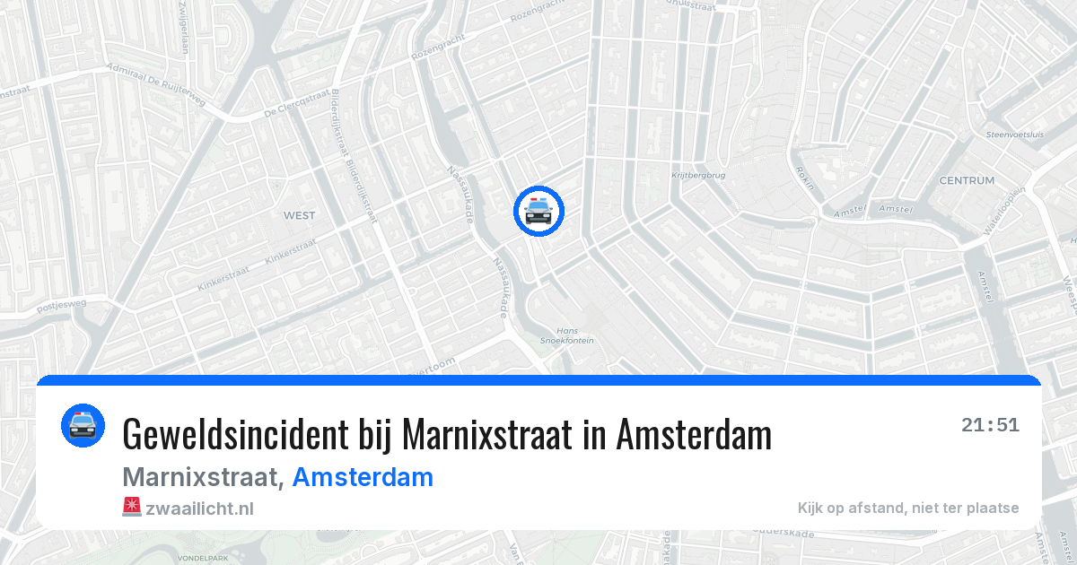 Geweldsincident bij Marnixstraat in Amsterdam — 31 mrt 2026