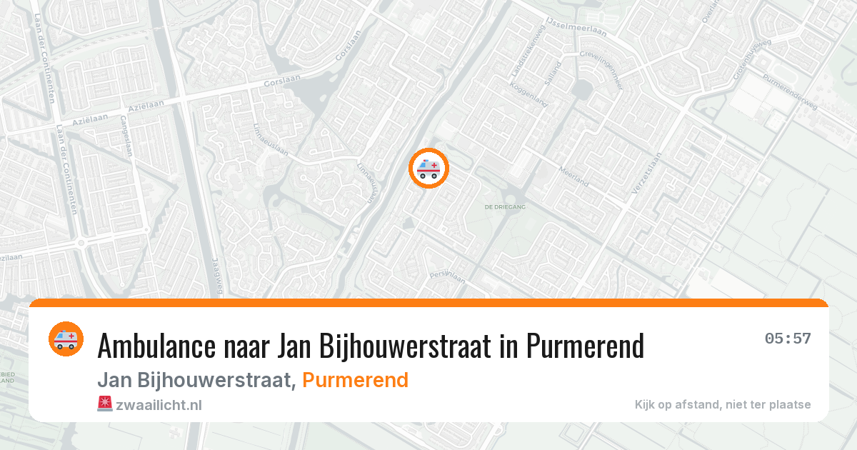 Ambulance naar Jan Bijhouwerstraat in Purmerend — 21 mrt 2026