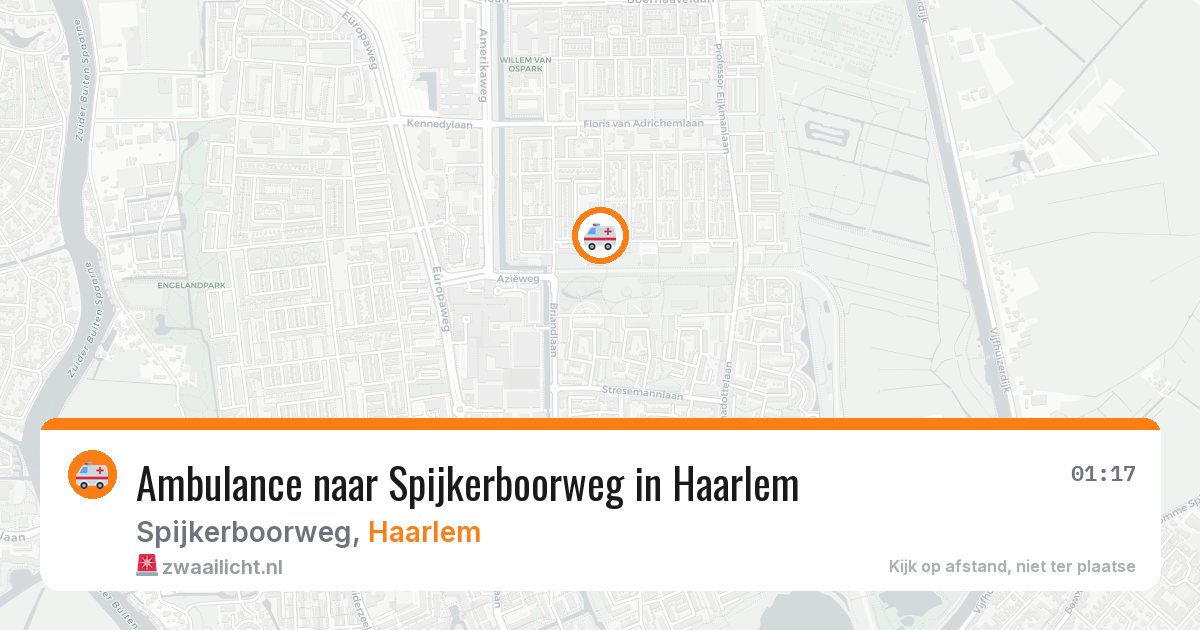 Ambulance naar Spijkerboorweg in Haarlem — 15 mei 2026
