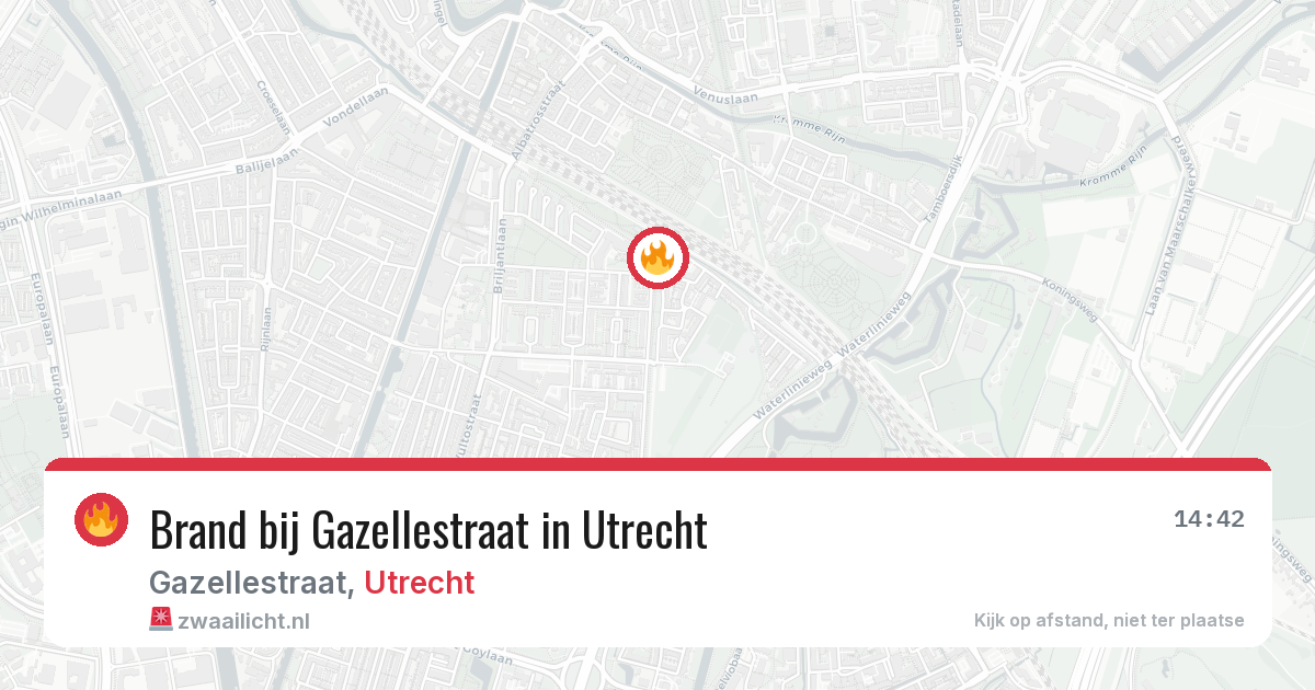 Brand bij Gazellestraat in Utrecht — 22 feb 2026