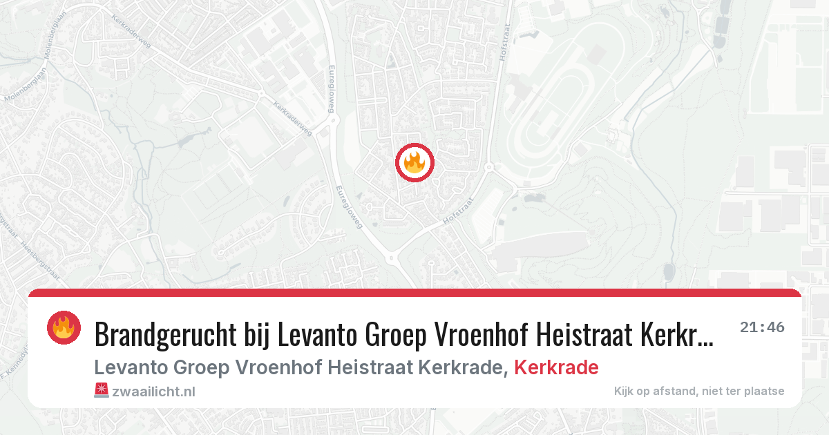Brandgerucht bij Levanto Groep Vroenhof Heistraat Kerkrade in Kerkrade — 17 jun 2026