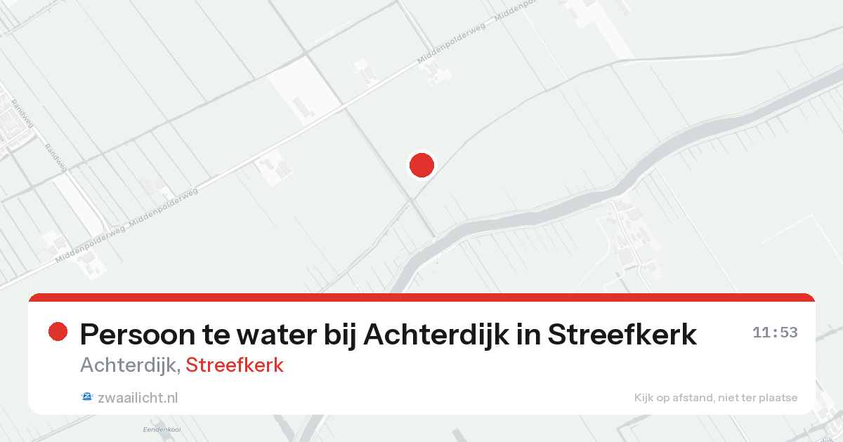 Persoon te water bij Achterdijk in Streefkerk — 10 aug 2026