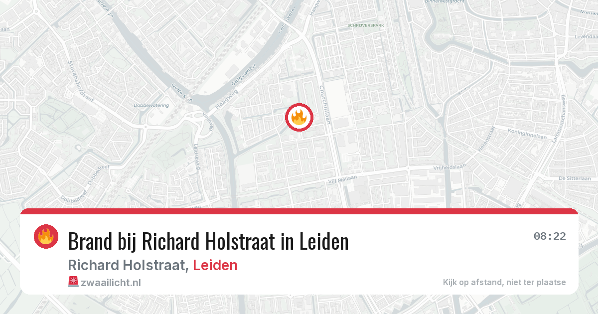 Brand bij Richard Holstraat in Leiden — 5 jul 2026
