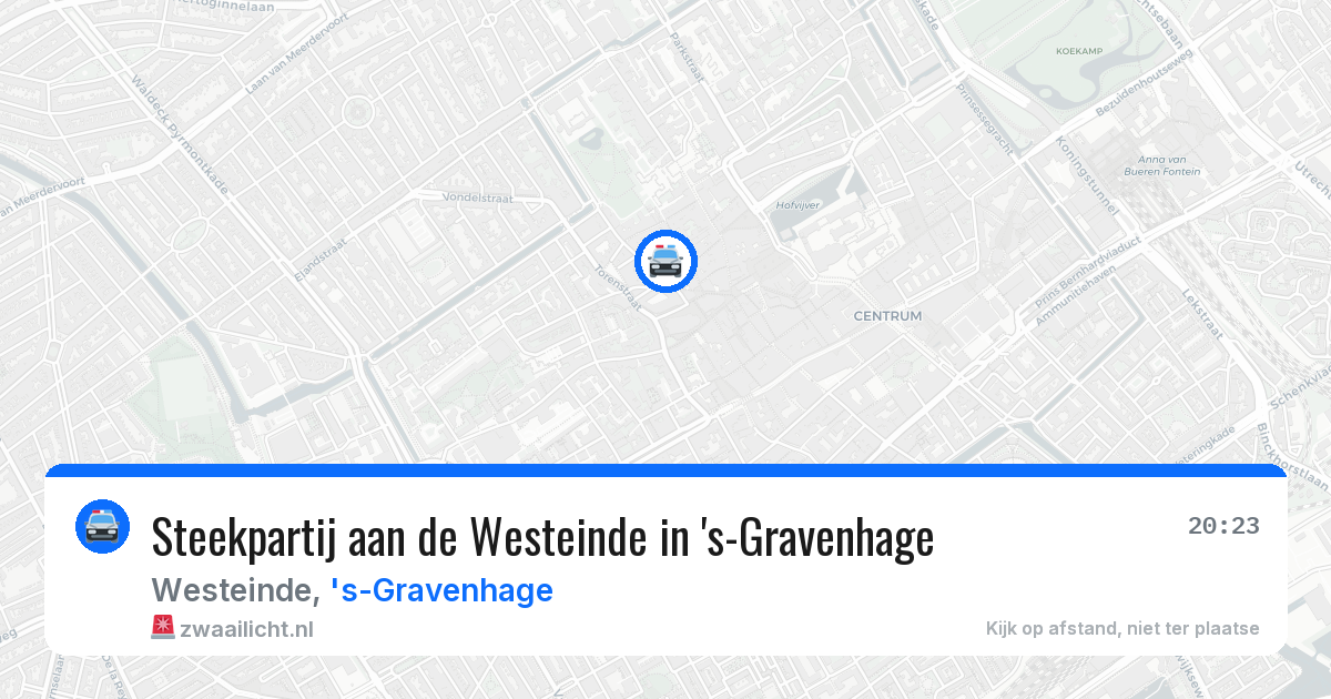 Steekpartij aan de Westeinde in 's-Gravenhage — 23 jun 2026
