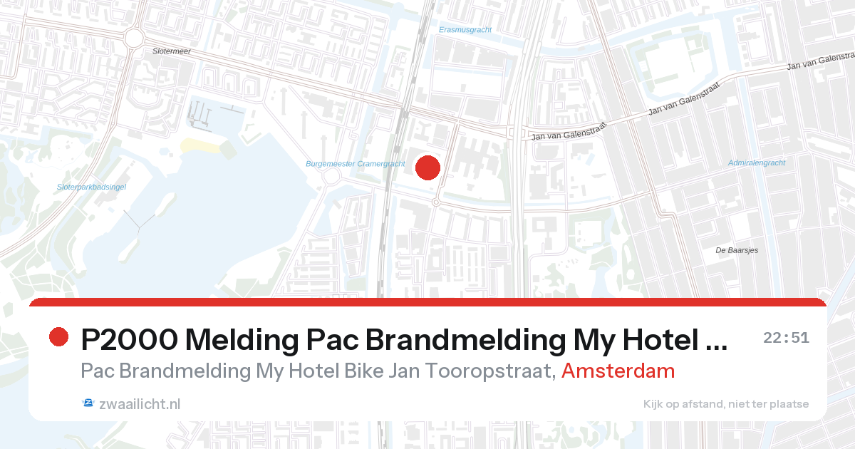 P2000 Melding Pac Brandmelding My Hotel Bike Jan Tooropstraat, Amsterdam — 31 jan 2026