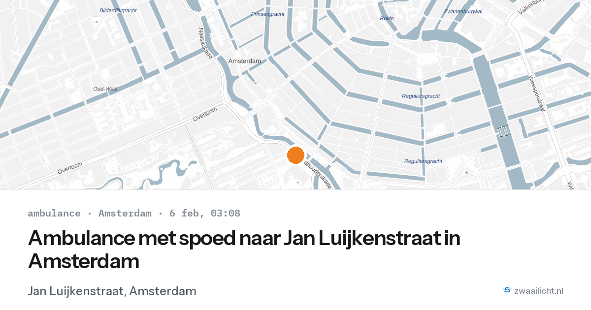 Ambulance met spoed naar Jan Luijkenstraat in Amsterdam — 6 feb 2026