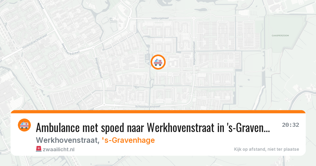 Ambulance met spoed naar Werkhovenstraat in 's-Gravenhage — 27 mrt 2026