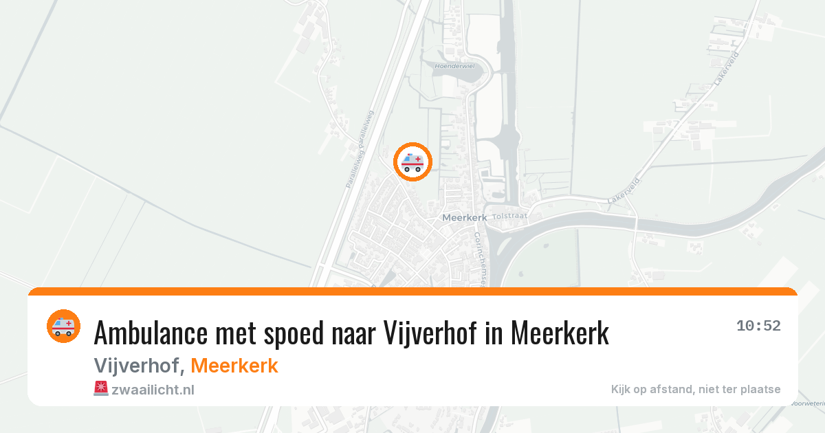 Ambulance met spoed naar Vijverhof in Meerkerk — 12 jun 2026