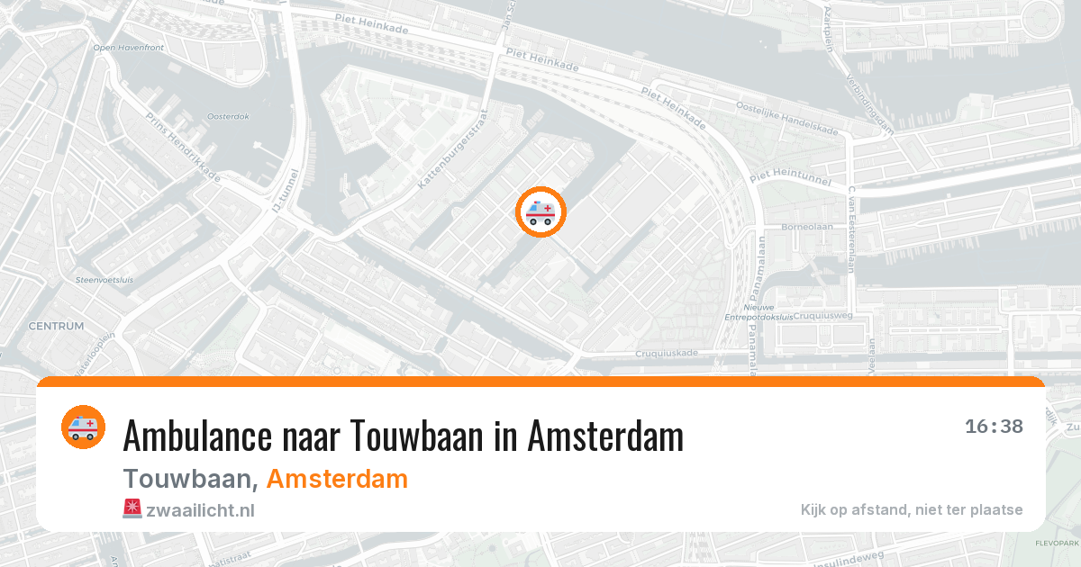 Ambulance naar Touwbaan in Amsterdam — 4 aug 2026