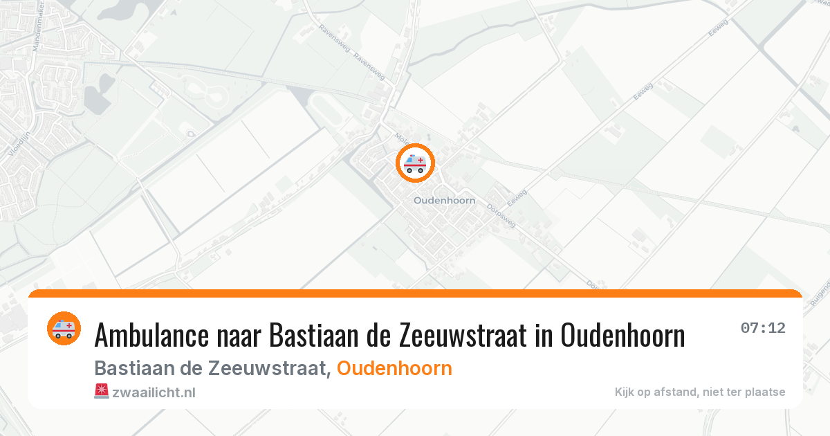 Ambulance naar Bastiaan de Zeeuwstraat in Oudenhoorn — 2 jul 2026