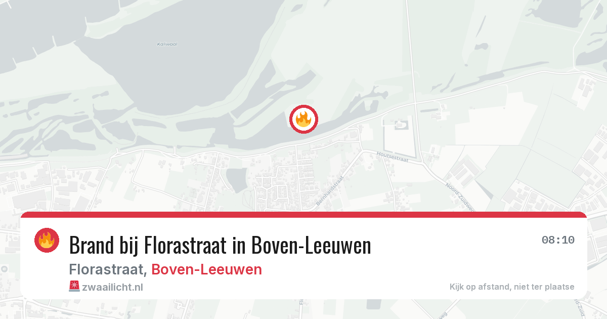 Brand bij Florastraat in Boven-Leeuwen — 1 apr 2026