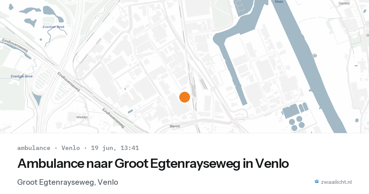 Ambulance naar Groot Egtenrayseweg in Venlo — 19 jun 2026