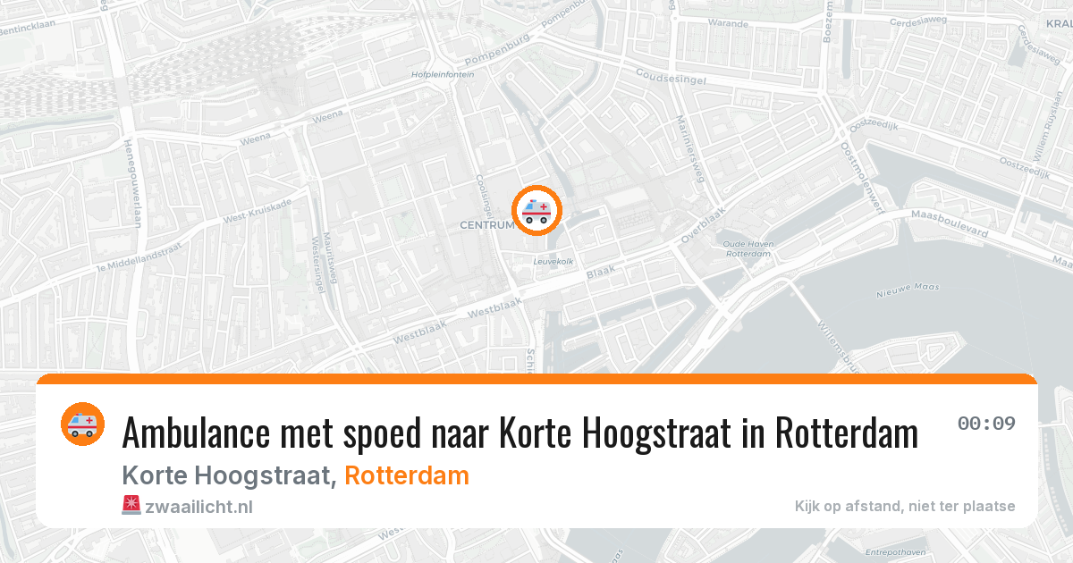 Ambulance met spoed naar Korte Hoogstraat in Rotterdam — 4 jul 2026