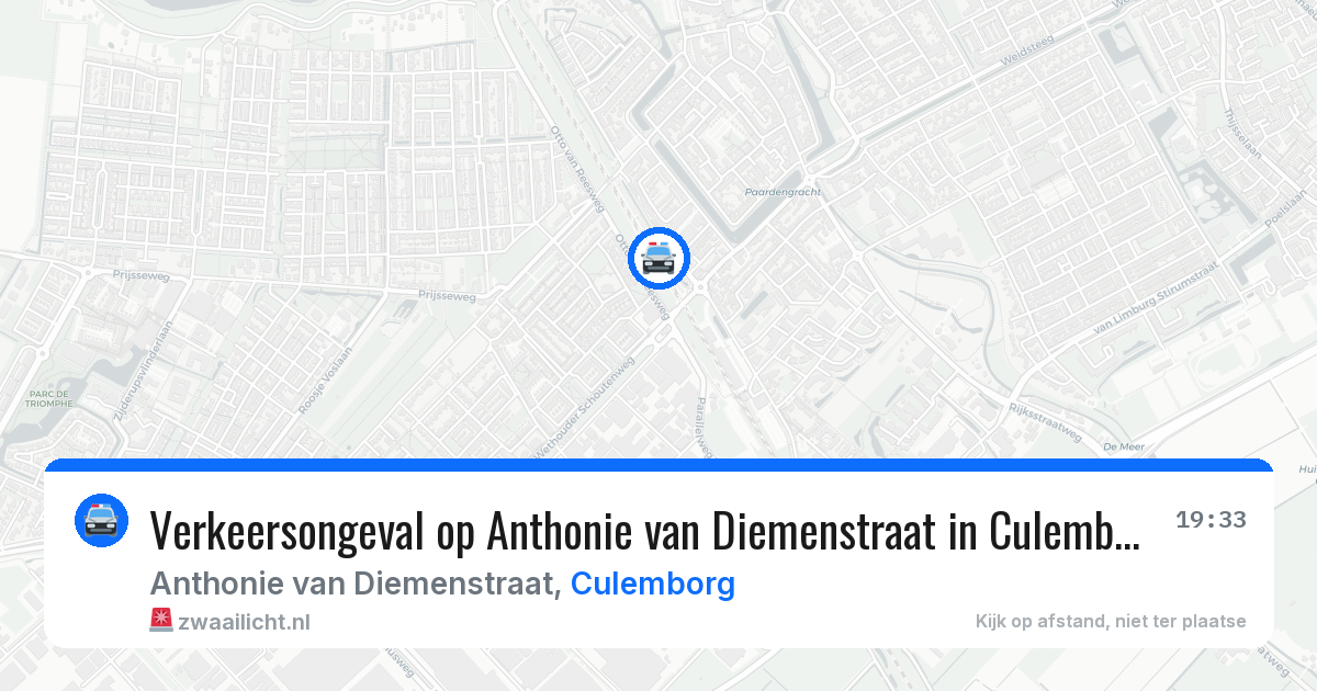 Verkeersongeval op Anthonie van Diemenstraat in Culemborg — 20 mei 2026