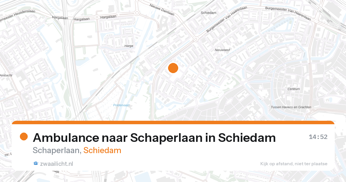 Ambulance naar Schaperlaan in Schiedam — 27 aug 2026
