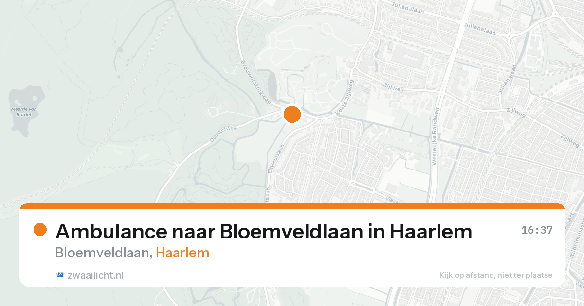 Ambulance naar Bloemveldlaan in Haarlem — 25 aug 2026