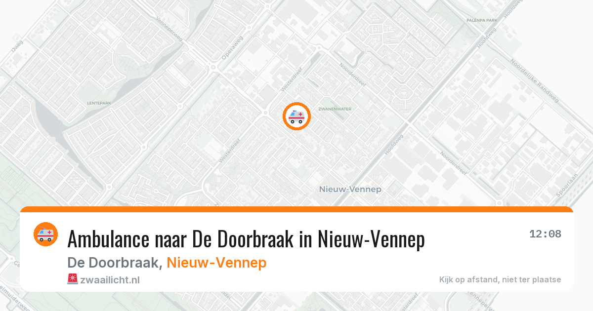 Ambulance naar De Doorbraak in Nieuw-Vennep — 29 jul 2026