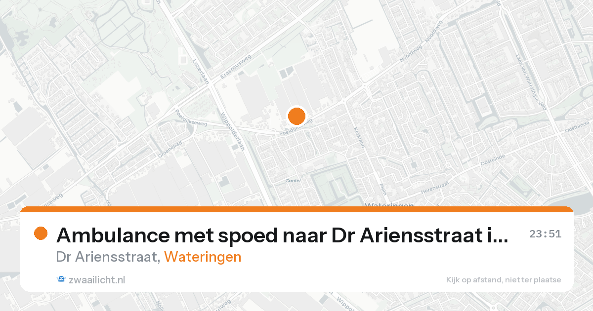 Ambulance met spoed naar Dr Ariensstraat in Wateringen — 14 aug 2026