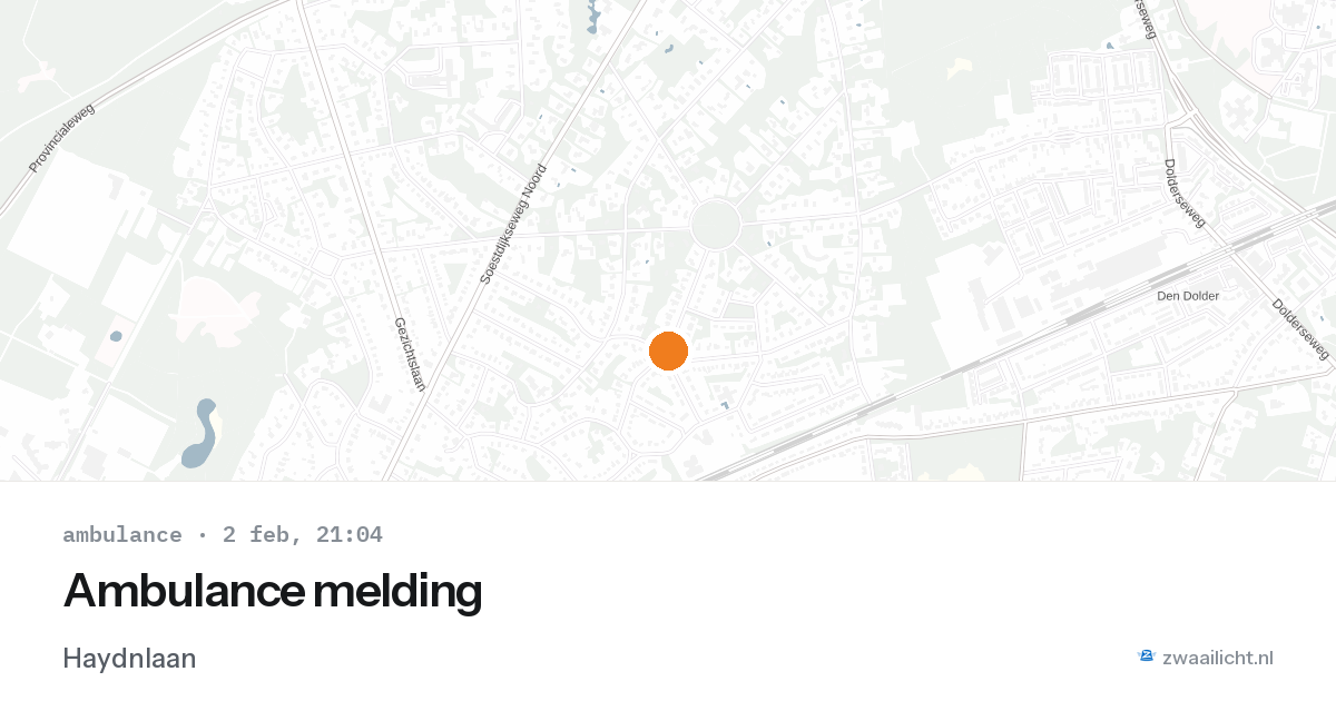 Ambulance melding — 2 feb 2026