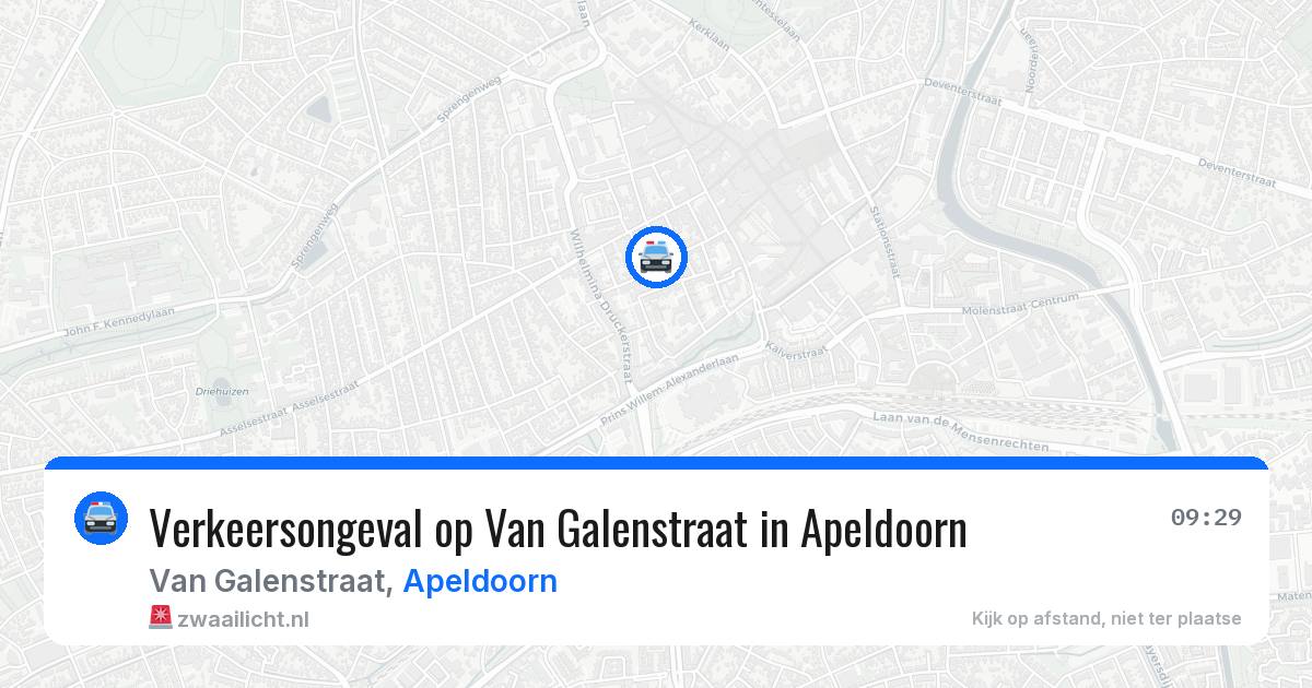 Verkeersongeval op Van Galenstraat in Apeldoorn — 7 jul 2026