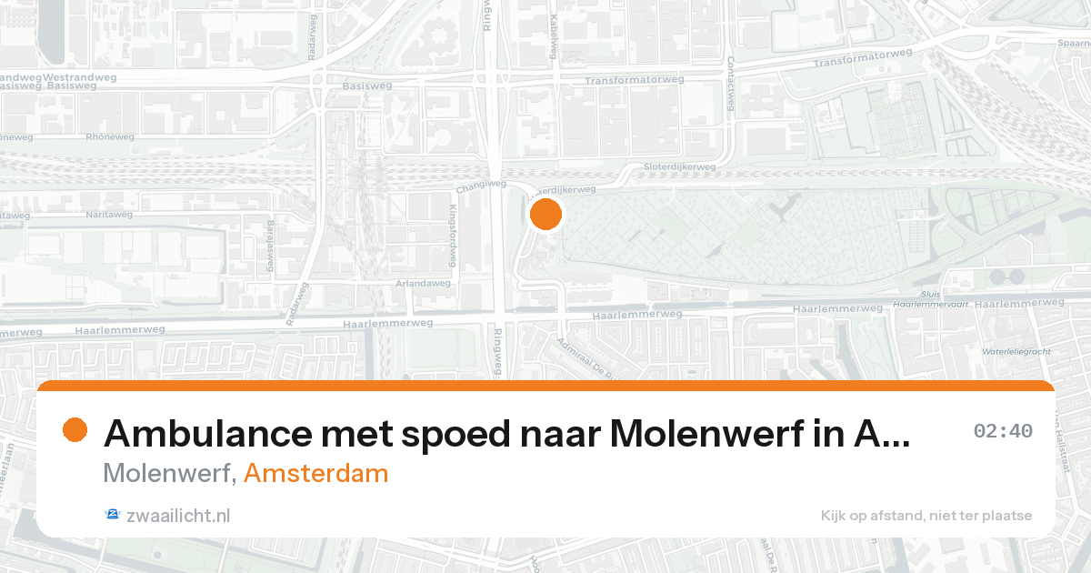 Ambulance met spoed naar Molenwerf in Amsterdam — 16 aug 2026