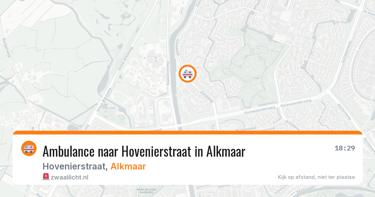 Ambulance naar Hovenierstraat in Alkmaar — 2 aug 2026