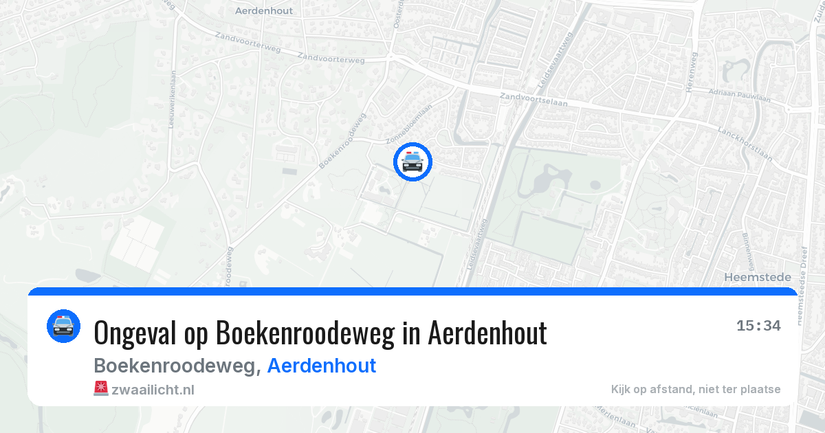 Ongeval op Boekenroodeweg in Aerdenhout — 6 jul 2026