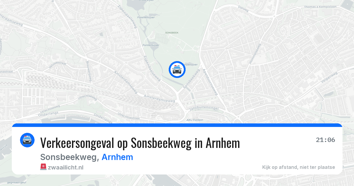 Verkeersongeval op Sonsbeekweg in Arnhem — 27 jun 2026