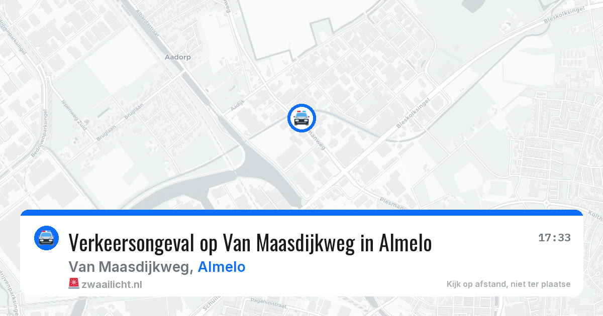 Verkeersongeval op Van Maasdijkweg in Almelo — 11 aug 2026