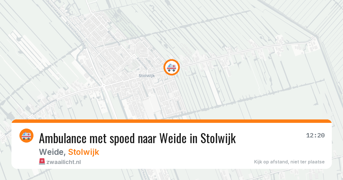 Ambulance met spoed naar Weide in Stolwijk — 20 jun 2026