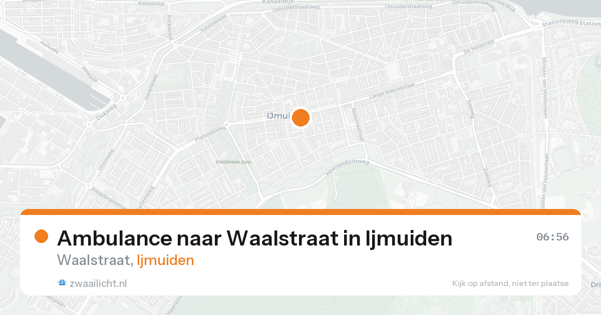 Ambulance naar Waalstraat in Ijmuiden — 25 aug 2026