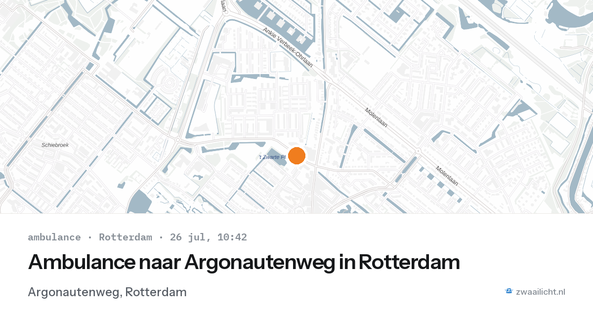 Ambulance naar Argonautenweg in Rotterdam — 26 jul 2026