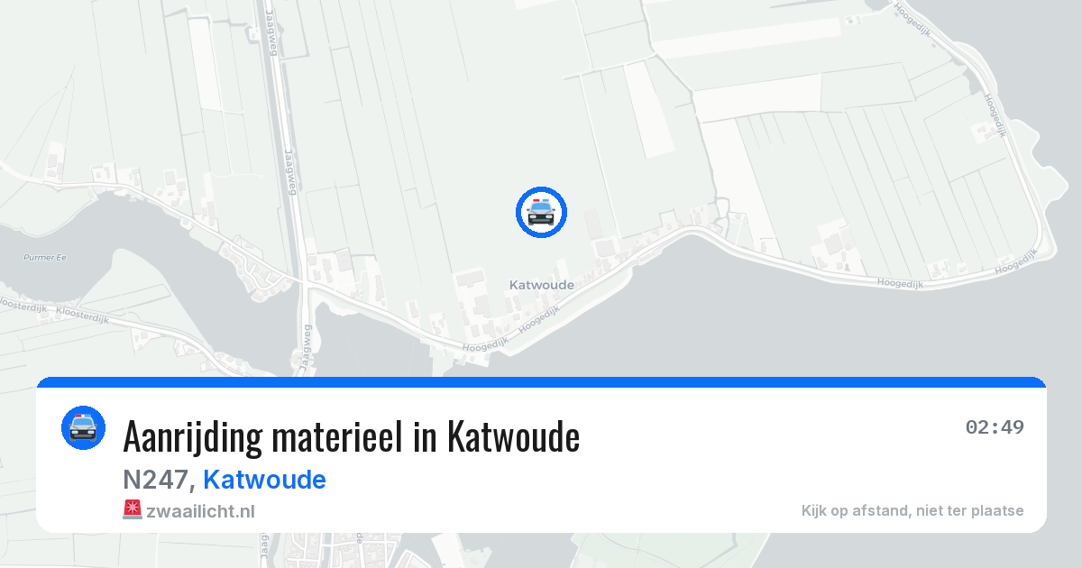 Aanrijding materieel in Katwoude — 6 apr 2026