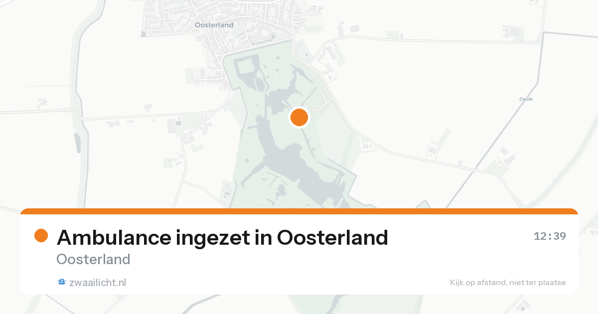 Ambulance ingezet in Oosterland — 17 aug 2026
