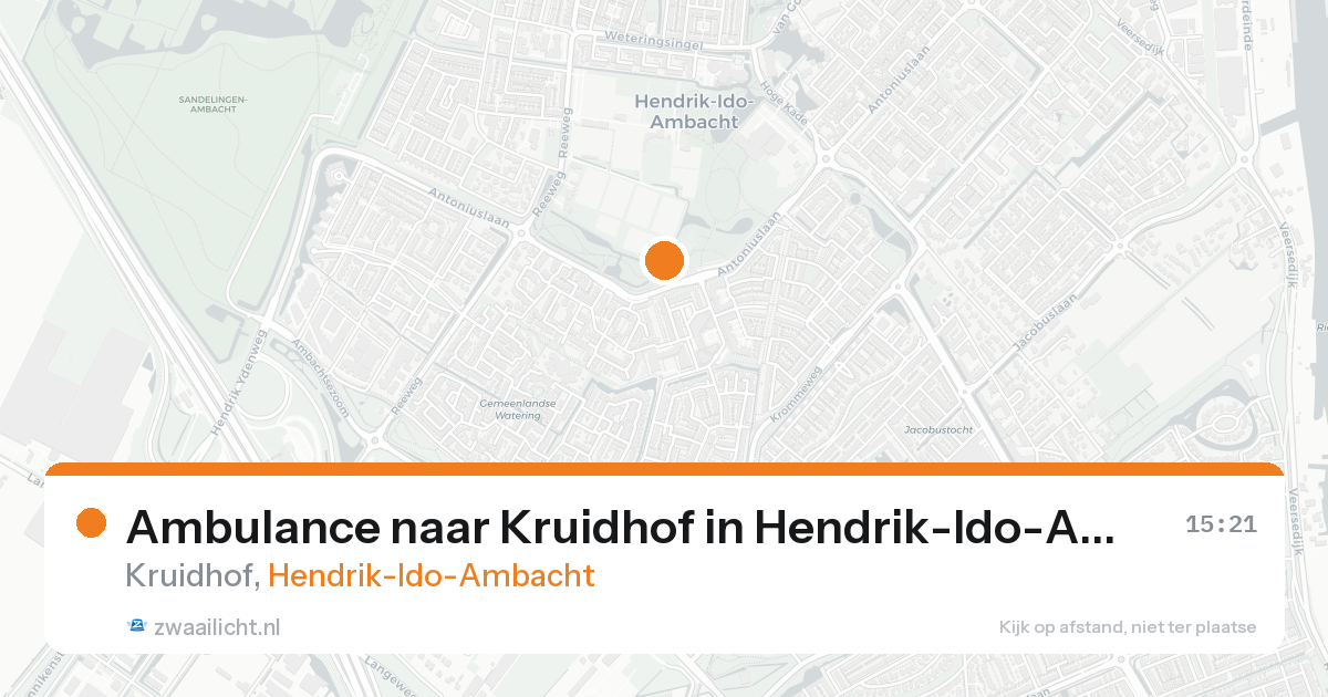 Ambulance naar Kruidhof in Hendrik-Ido-Ambacht — 17 aug 2026