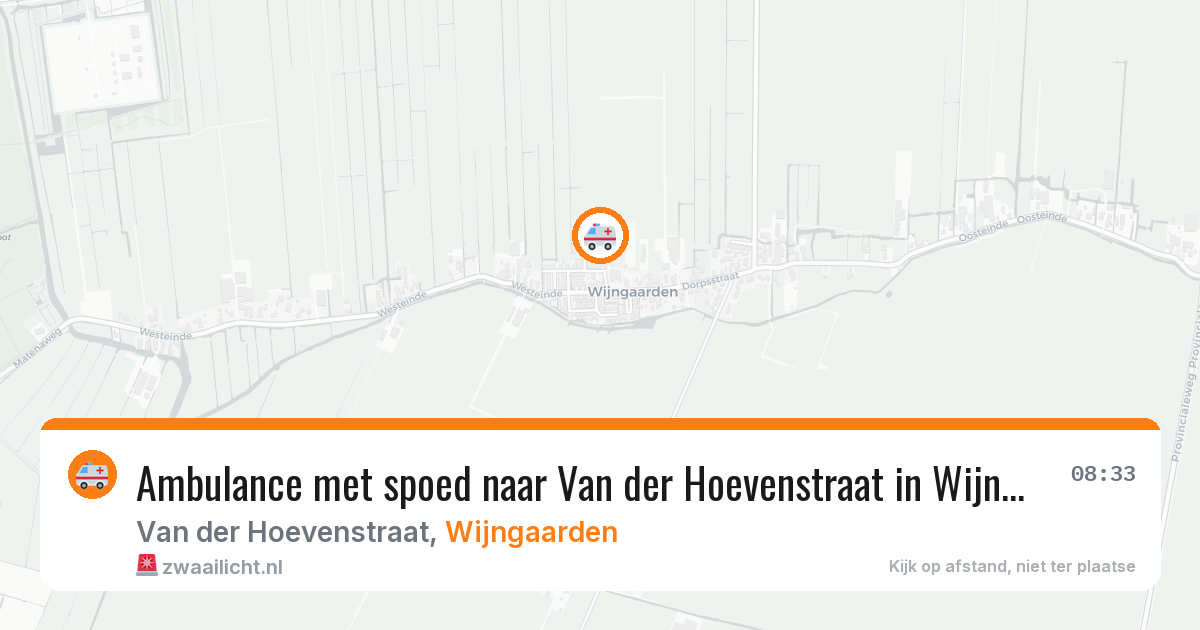 Ambulance met spoed naar Van der Hoevenstraat in Wijngaarden — 6 jun 2026