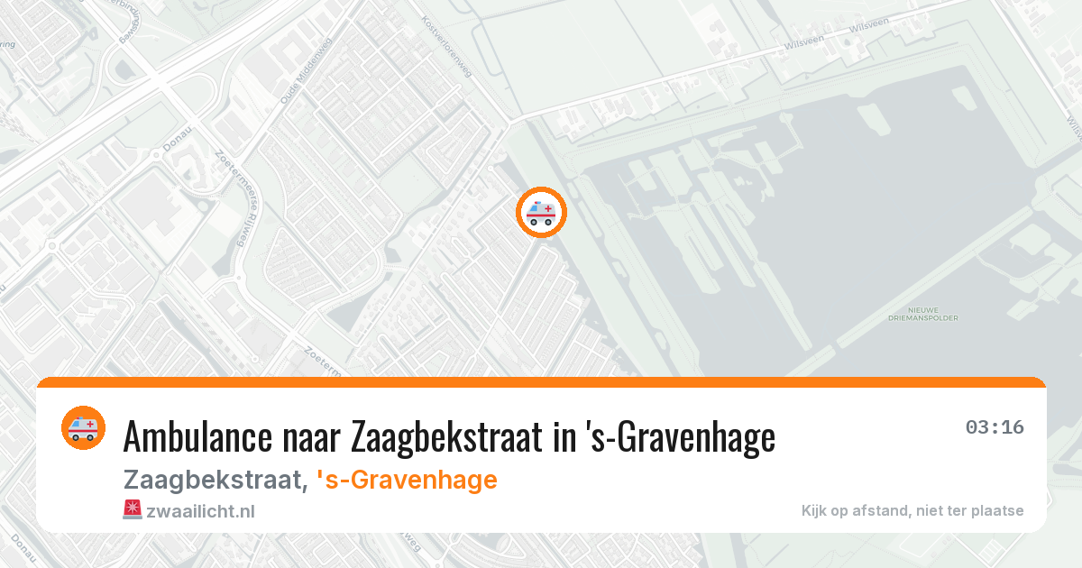 Ambulance naar Zaagbekstraat in 's-Gravenhage — 22 jun 2026