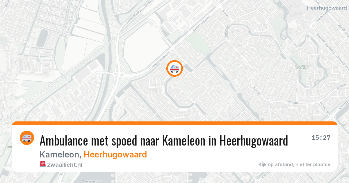 Ambulance met spoed naar Kameleon in Heerhugowaard — 25 mei 2026