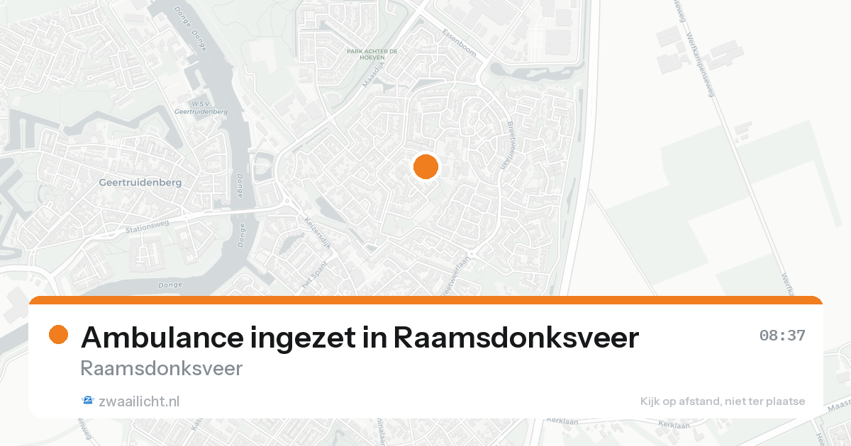 Ambulance ingezet in Raamsdonksveer — 15 aug 2026
