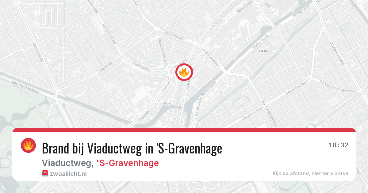 Brand bij Viaductweg in 'S-Gravenhage — 1 aug 2026