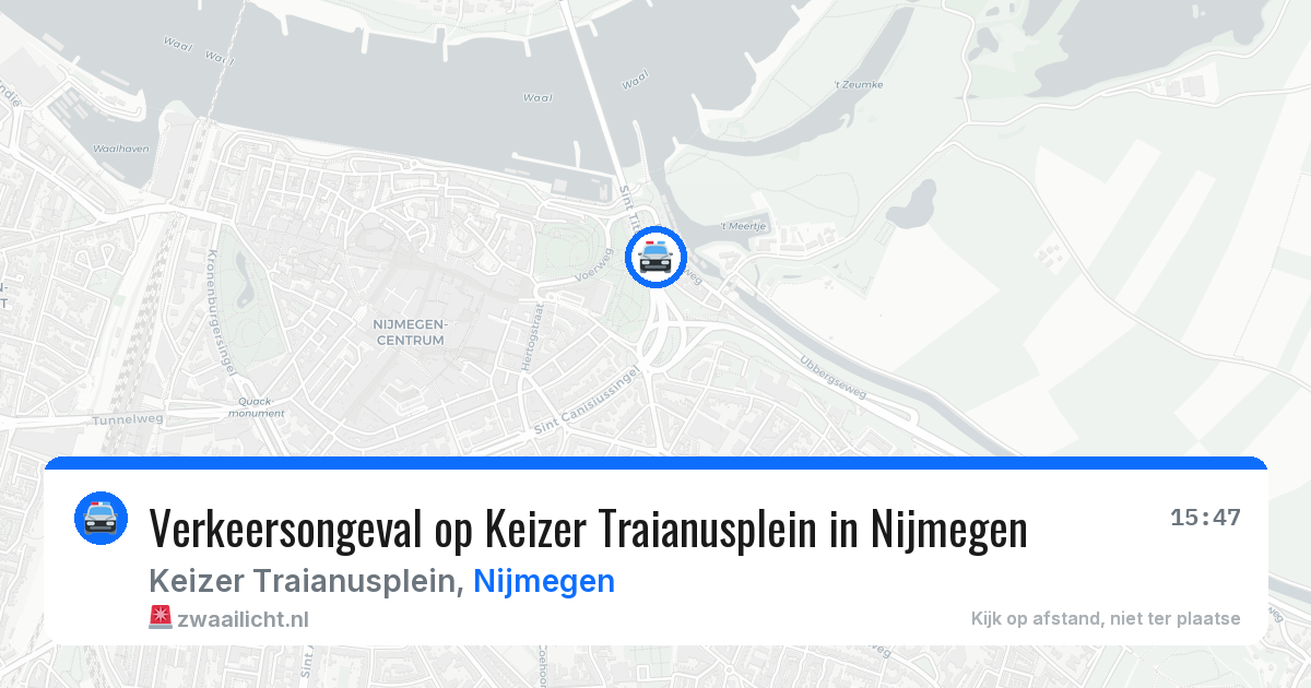 Verkeersongeval op Keizer Traianusplein in Nijmegen — 14 aug 2026