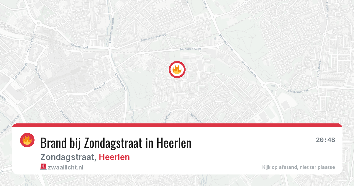 Brand bij Zondagstraat in Heerlen — 17 jun 2026