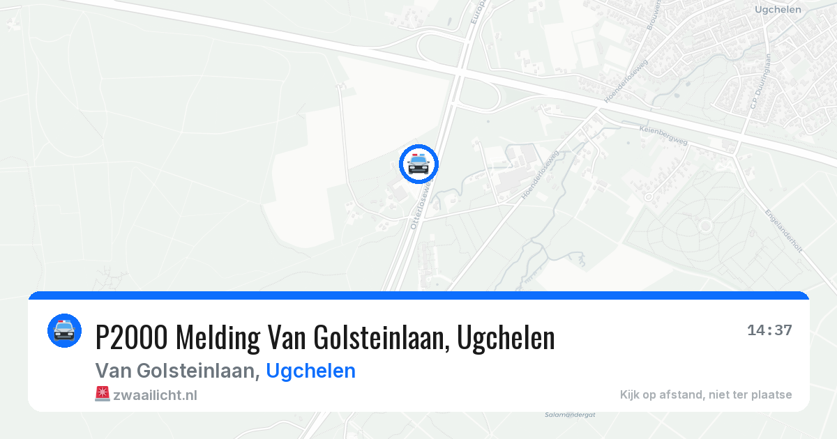 P2000 Melding Van Golsteinlaan, Ugchelen — 18 jun 2026