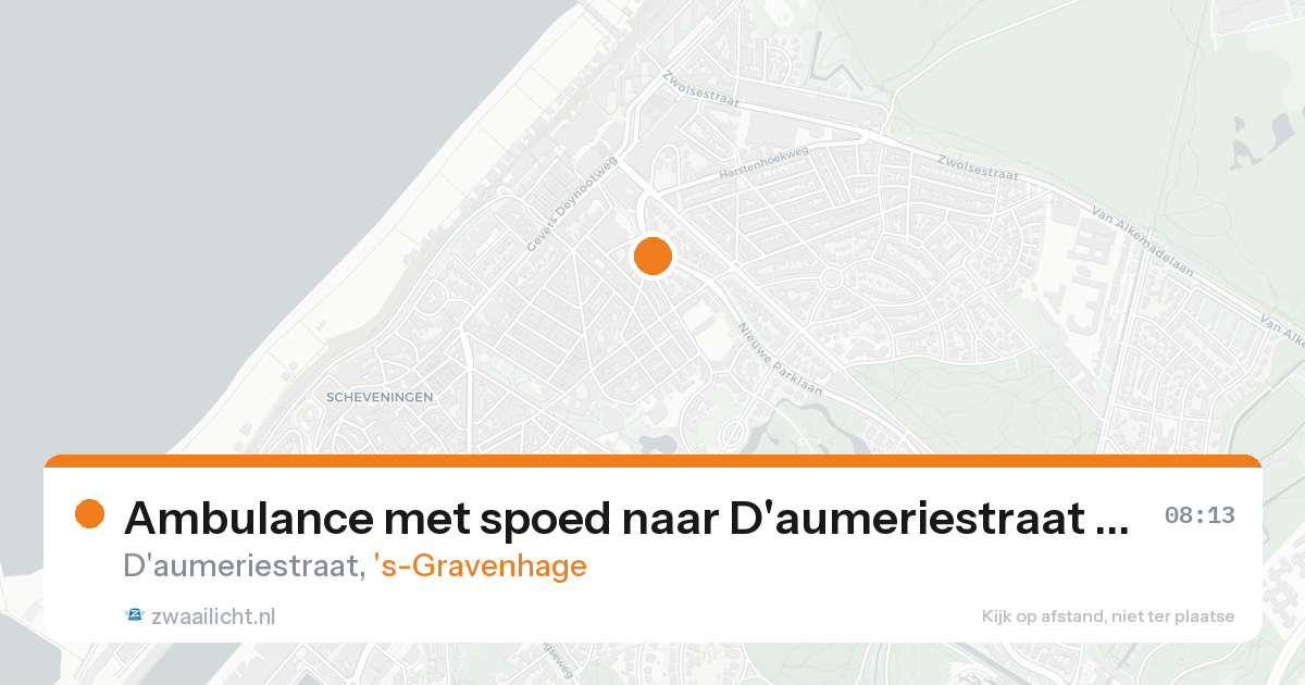 Ambulance met spoed naar D'aumeriestraat in 's-Gravenhage — 18 aug 2026