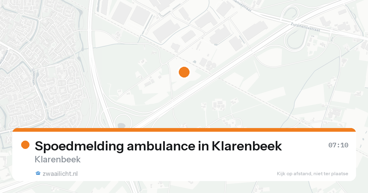 Spoedmelding ambulance in Klarenbeek — 23 aug 2026