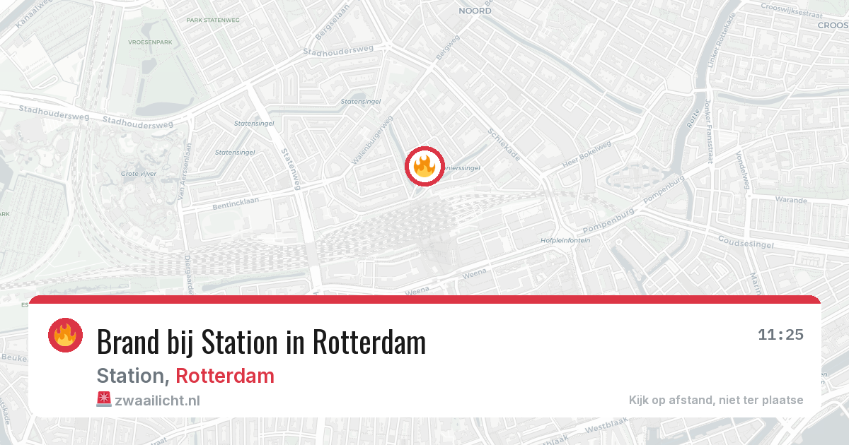 Brand bij Station in Rotterdam — 29 jun 2026