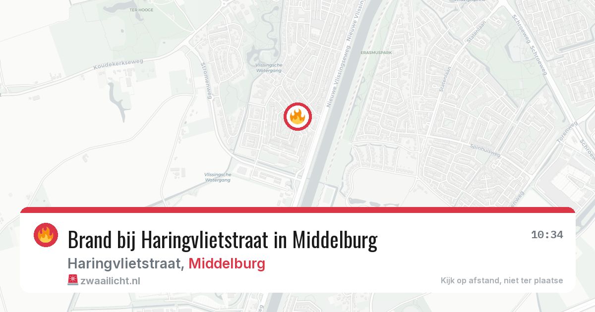 Brand bij Haringvlietstraat in Middelburg — 5 aug 2026