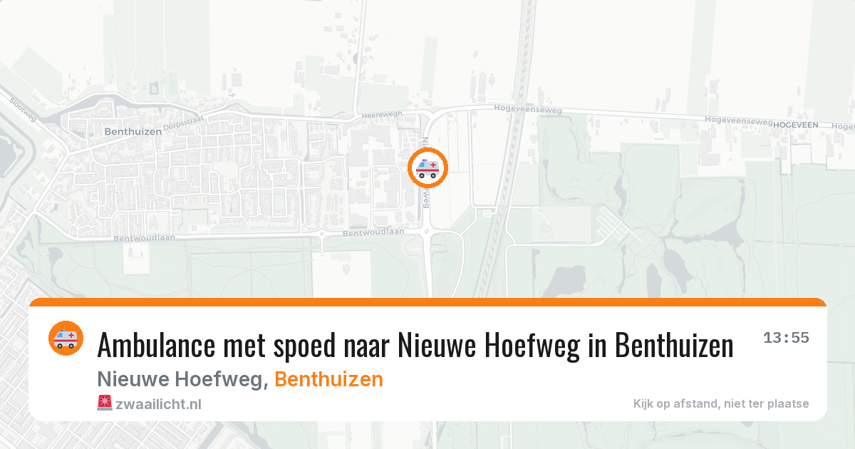 Ambulance met spoed naar Nieuwe Hoefweg in Benthuizen — 28 jun 2026