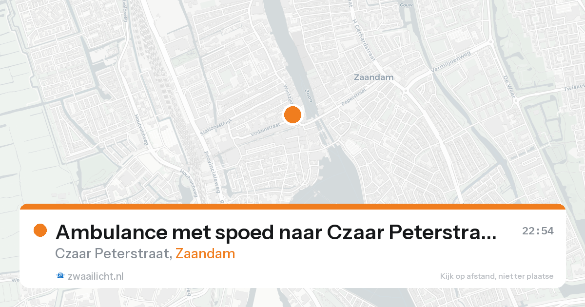 Ambulance met spoed naar Czaar Peterstraat in Zaandam — 5 jun 2026